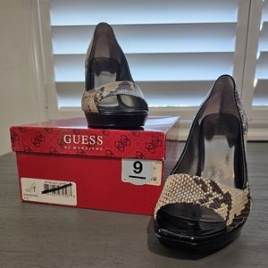 Y2K Guess Snakeskin Heels